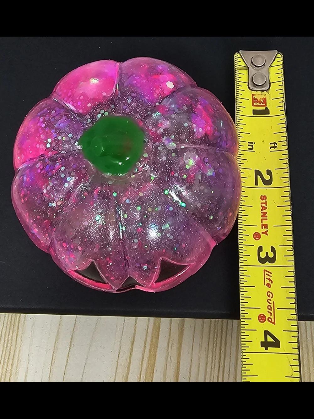 Pink Glitter Jack-o'-Lantern Pumpkin Squishy Toy Stress Relief